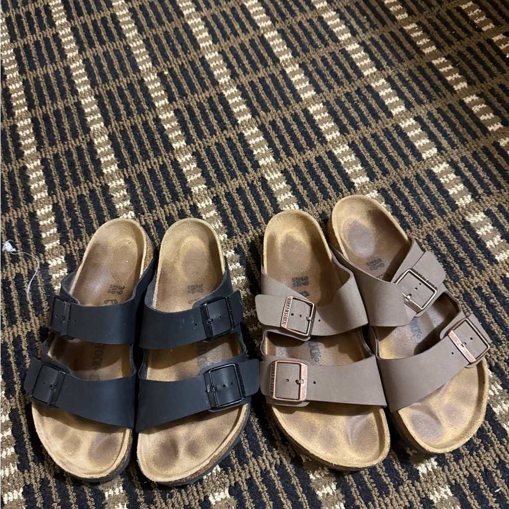 Birkenstock Black and Tan Sandals